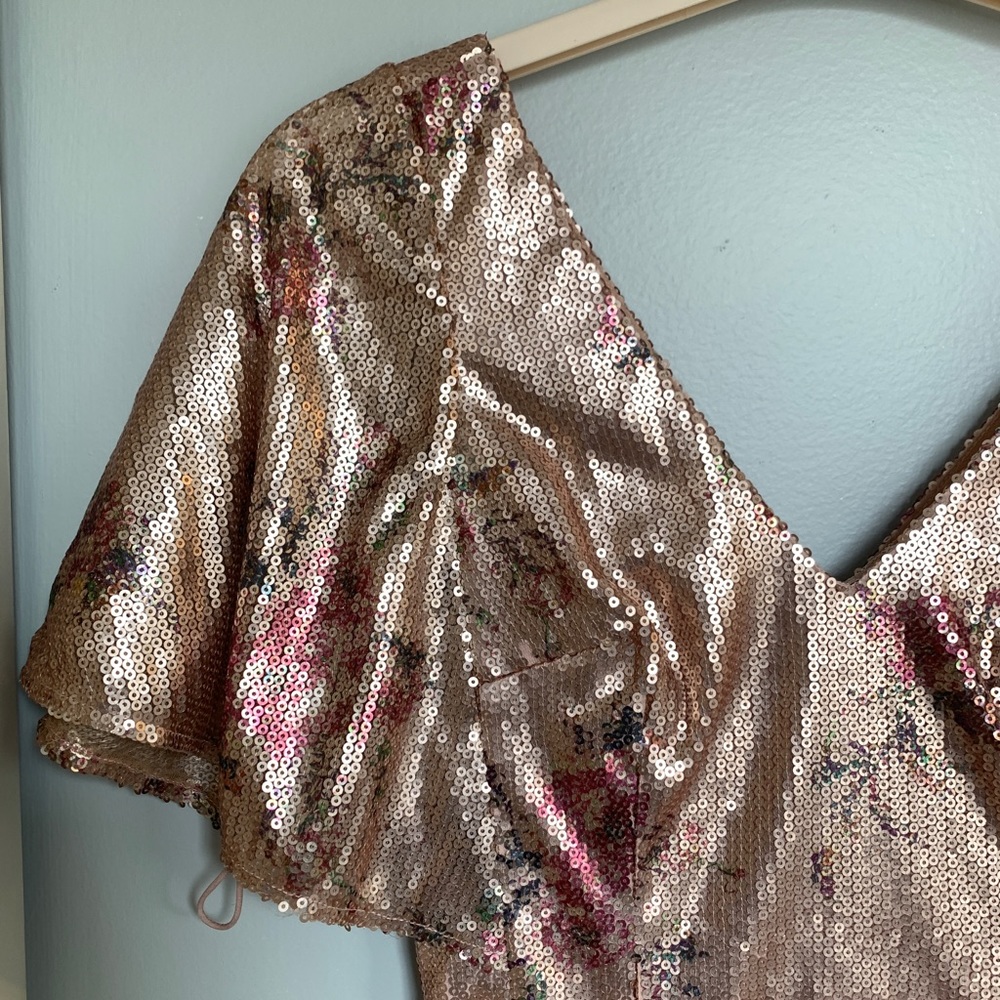 marchesa notte | sequin floral dress